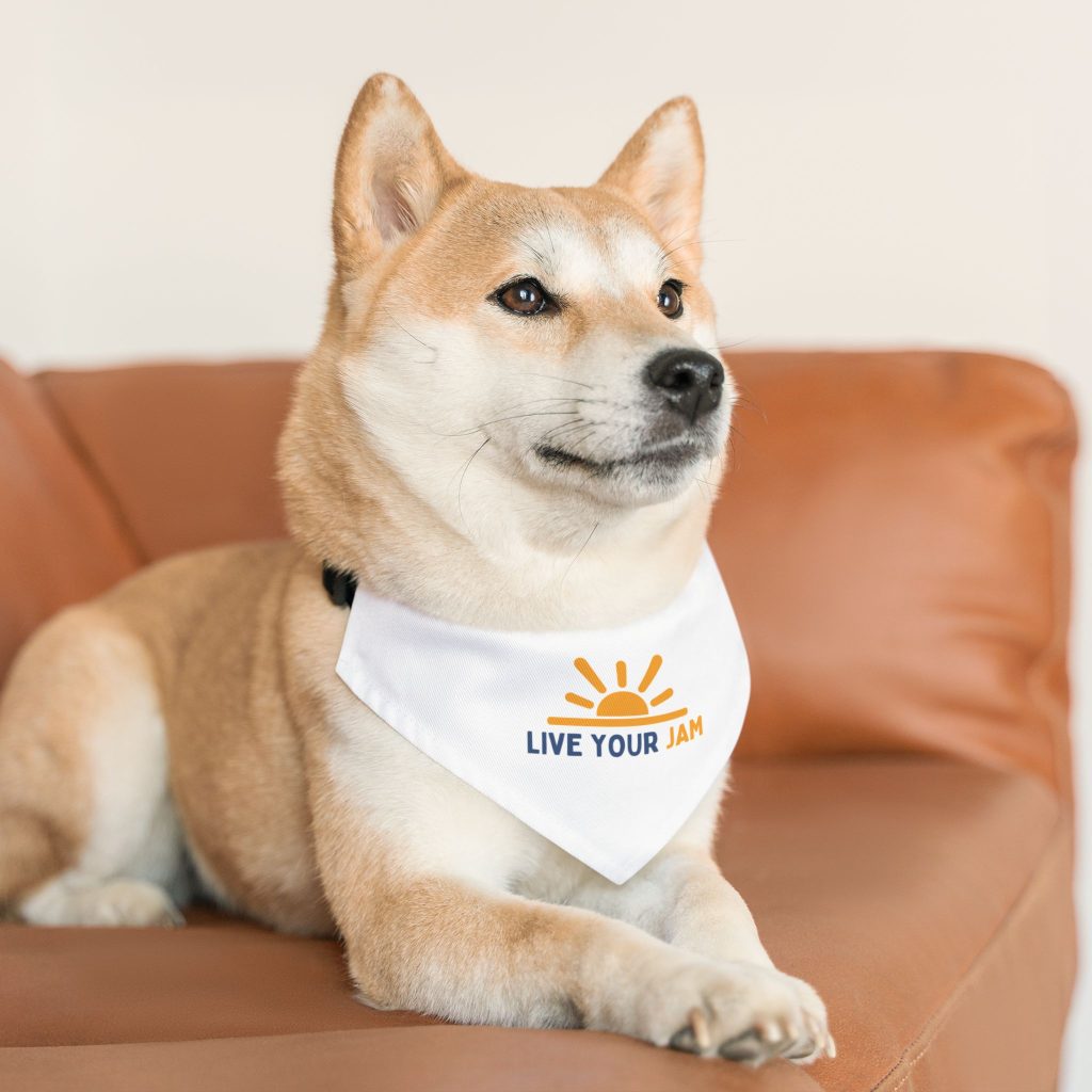 Pet Bandana Collar - "Live Your Jam"