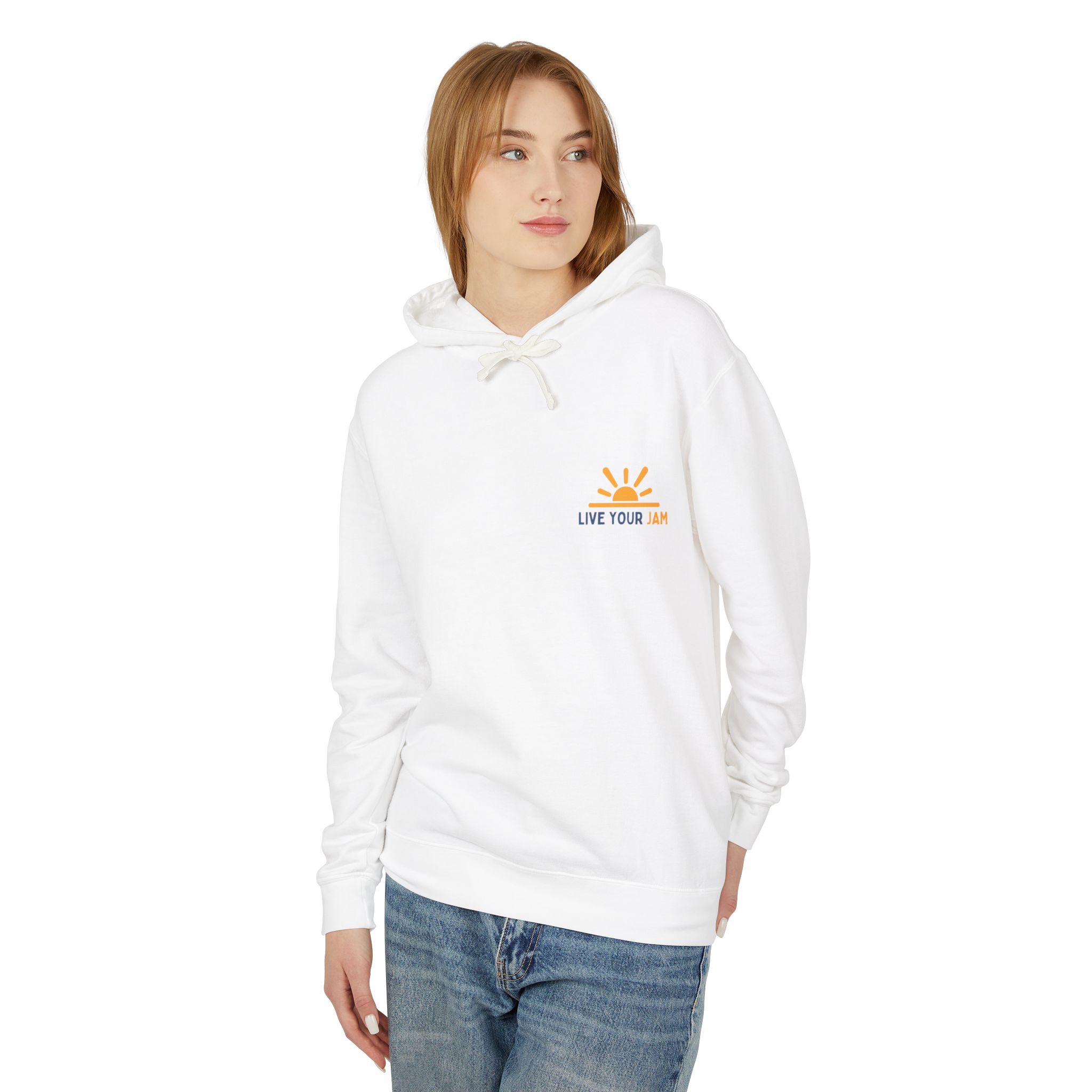 Lightweight Hooded Sweatshirt - Live Your Jam, Unisex Hoodie - Image 3
