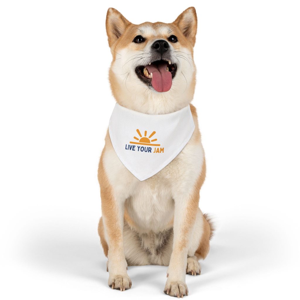 Pet Bandana Collar - "Live Your Jam"