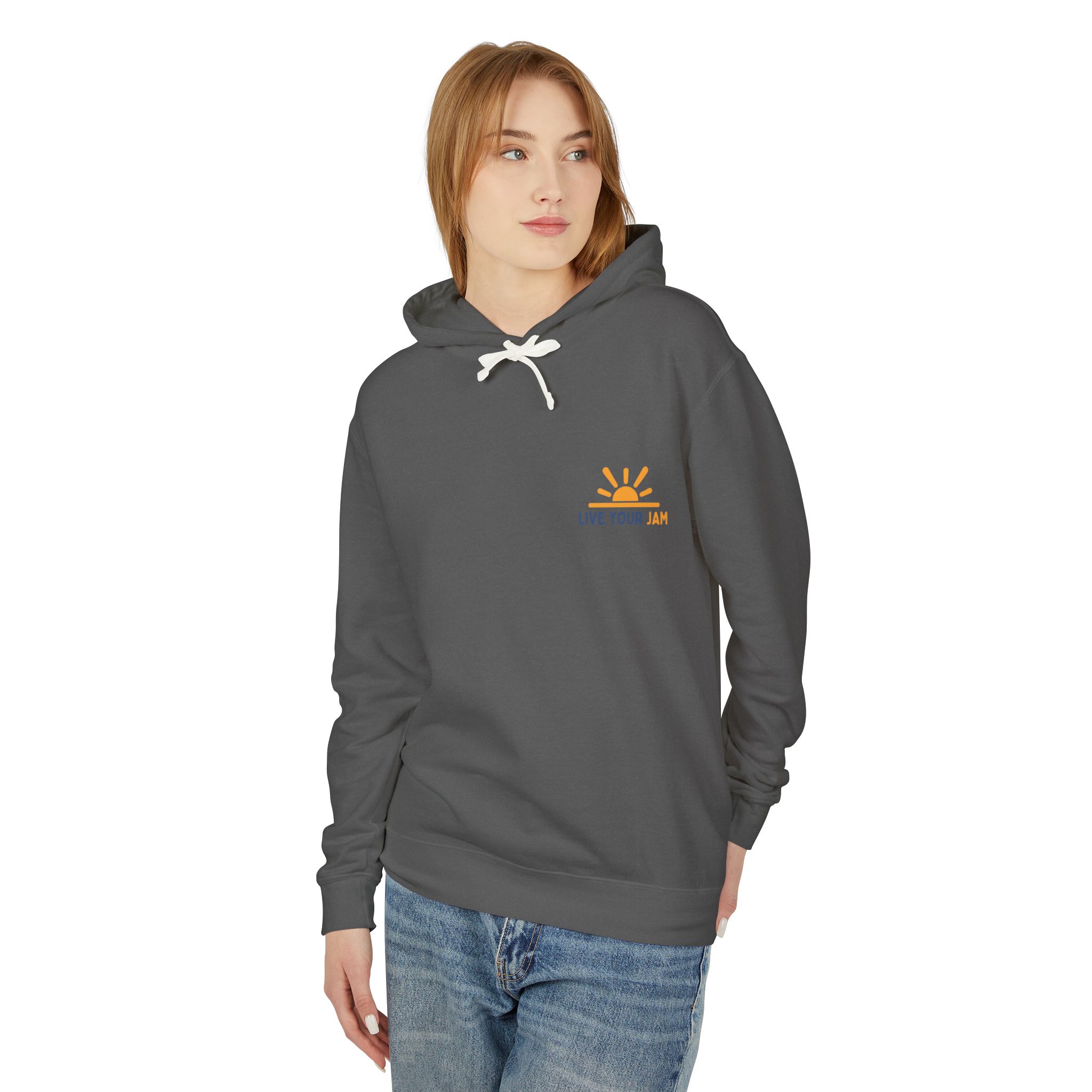 Lightweight Hooded Sweatshirt - Live Your Jam, Unisex Hoodie - Image 7