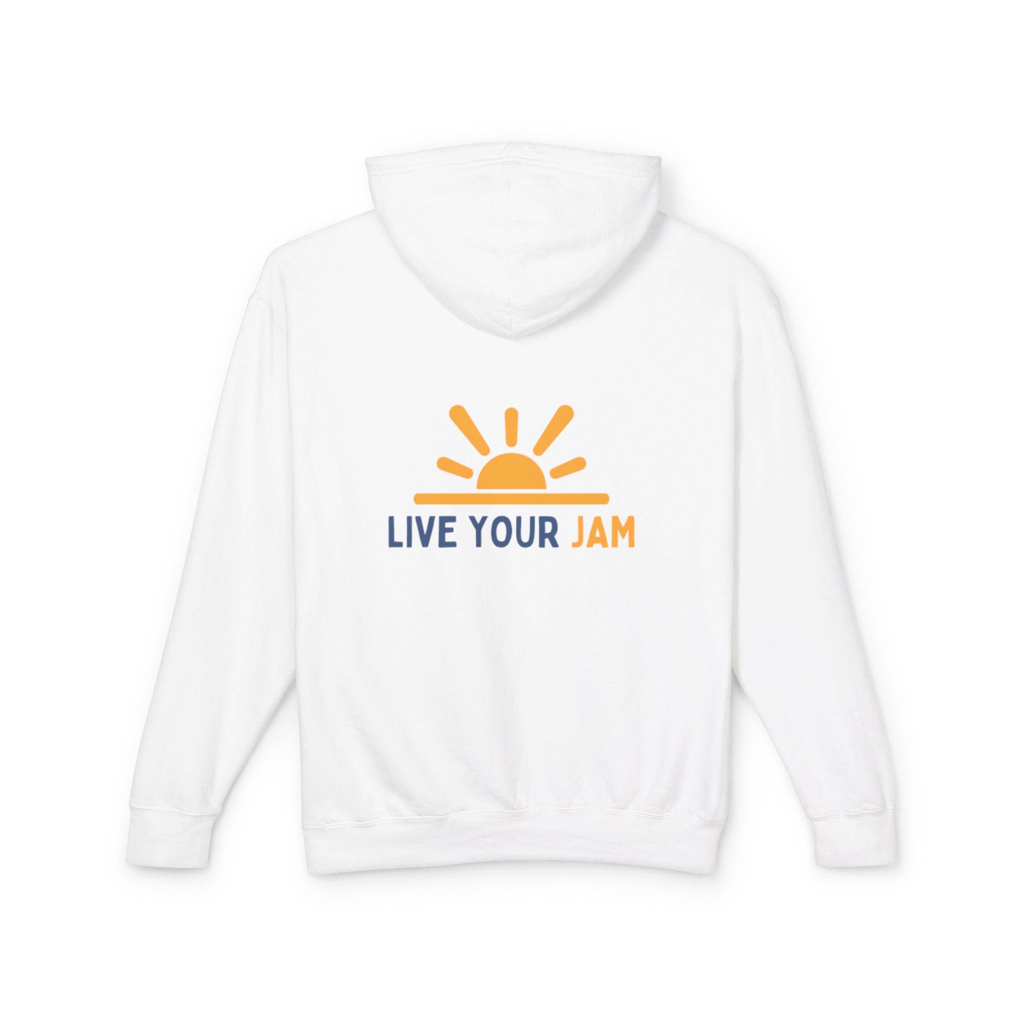 Lightweight Hooded Sweatshirt - Live Your Jam, Unisex Hoodie - Image 2
