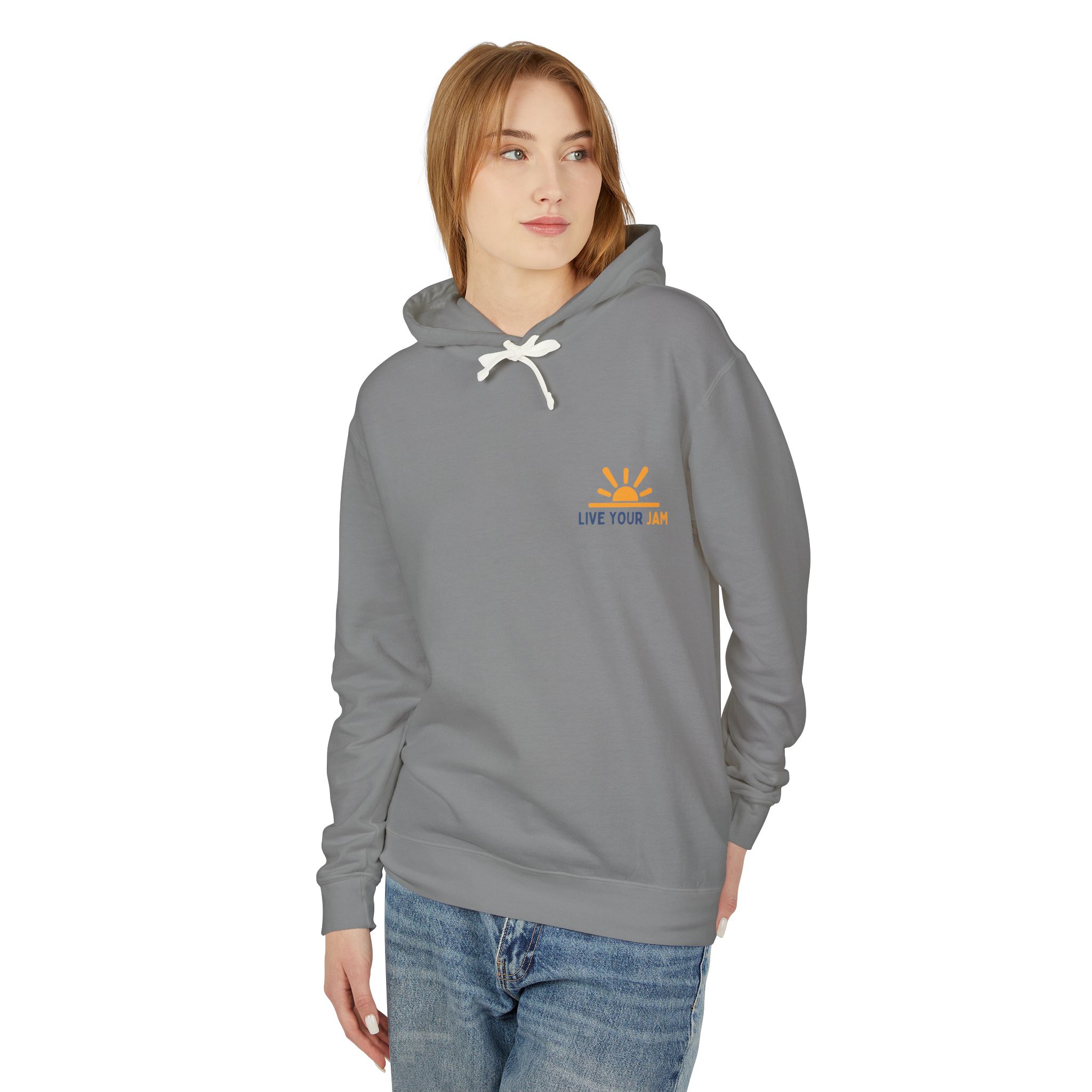 Lightweight Hooded Sweatshirt - Live Your Jam, Unisex Hoodie - Image 11