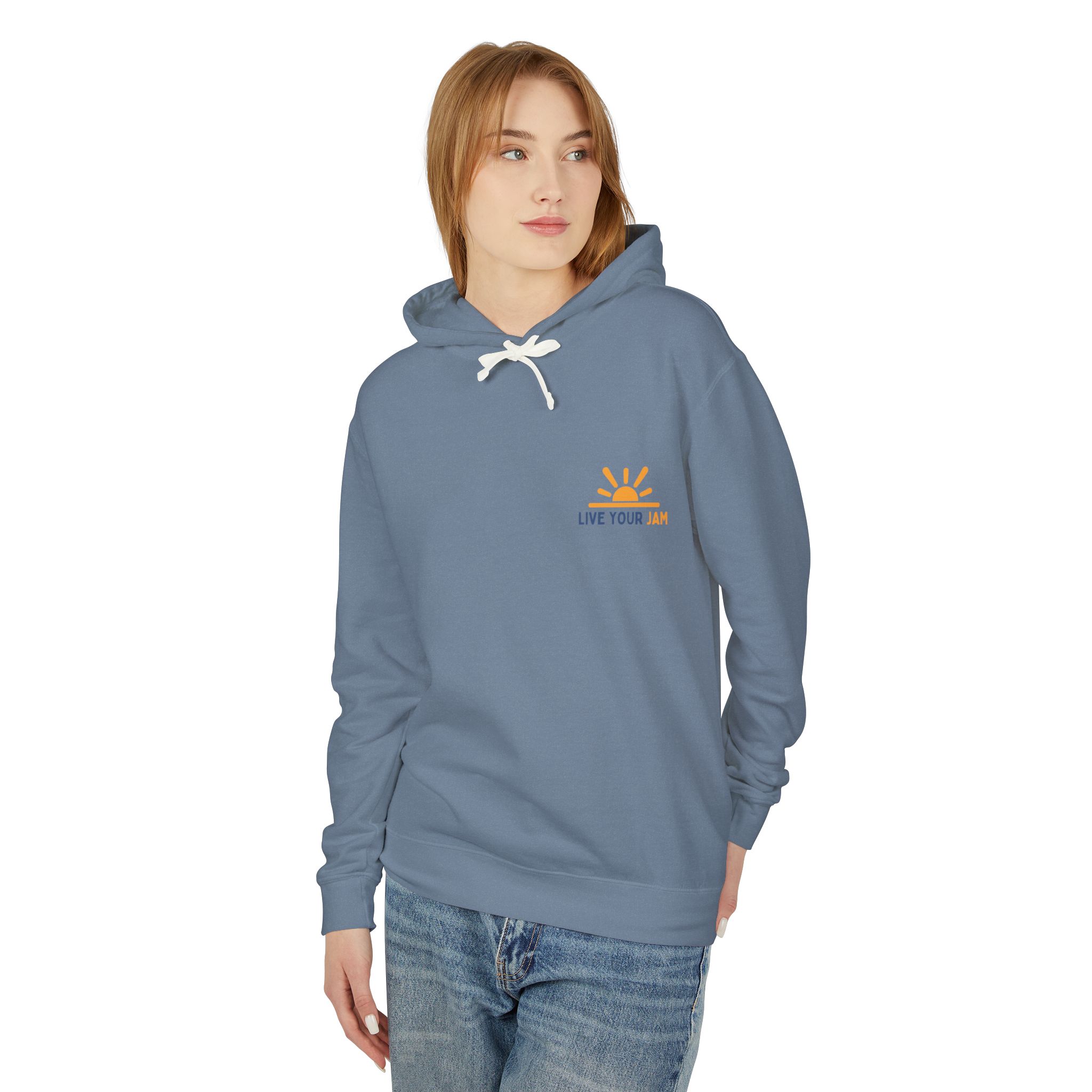 Lightweight Hooded Sweatshirt - Live Your Jam, Unisex Hoodie - Image 15
